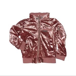 Pink Velvet & Satin Lined Members Only Jacket